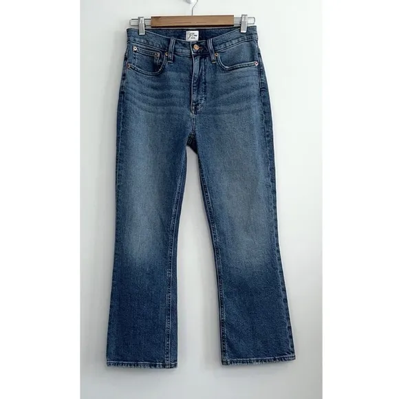 NWT J. Crew Demi-Boot Crop Jean in Indigo Jones Wash