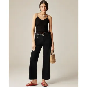 NWT J.Crew Sailor Slim Wide-Leg Chino Pants Black Size 25 | High Rise