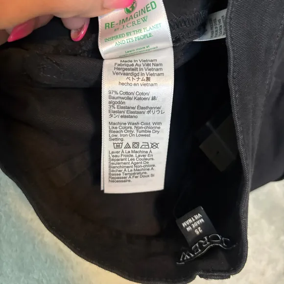 NWT J.Crew Sailor Slim Wide-Leg Chino Pants Black Size 25 | High Rise