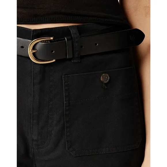 NWT J.Crew Sailor Slim Wide-Leg Chino Pants Black Size 25 | High Rise