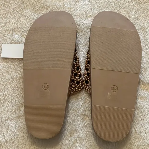 nwt JOIE Woven Double Buckle Sandals in Tan Brown – Size 9