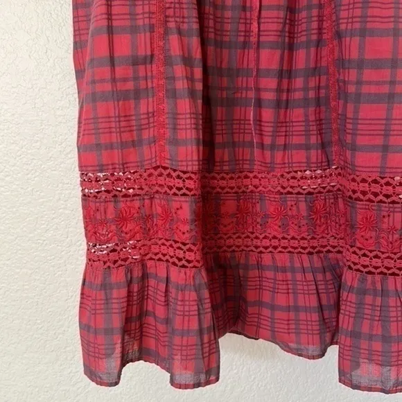 NWT Love Shack Fancy LFT Madeline Midi Moody Ruby LOVESHACKFANCY Small $265