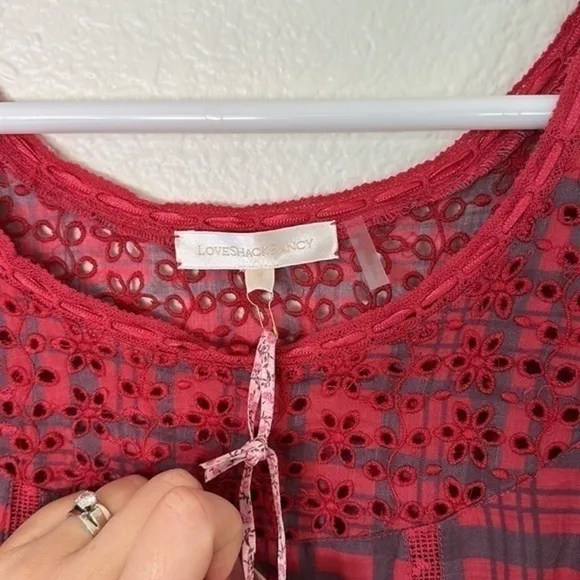 NWT Love Shack Fancy LFT Madeline Midi Moody Ruby LOVESHACKFANCY Small $265