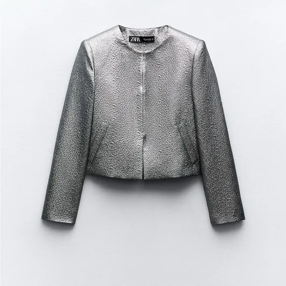 NWT Metallic Zara blazer