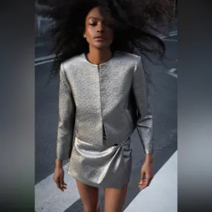 NWT Metallic Zara blazer