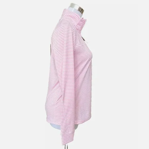 NWT! NEW! VINEYARD VINES SANKATY STRIPED SHEP SHIRT LIGHT PINK WHITE WOMENS XXS