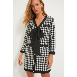 NWT Pomander Place Coco Tweed Bow Dress