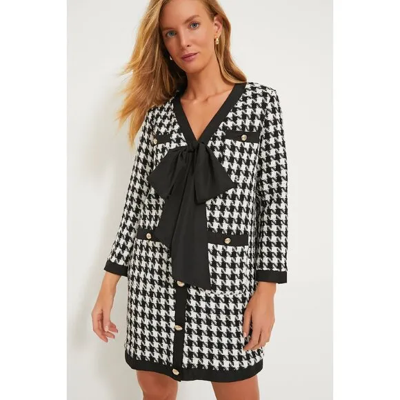 NWT Pomander Place Coco Tweed Bow Dress