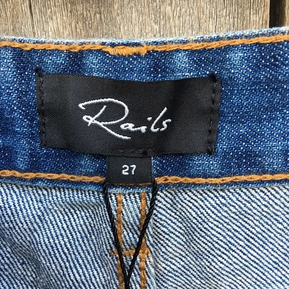 NWT Rails Austin Studs Jean Short Medium Vintage Blue 27