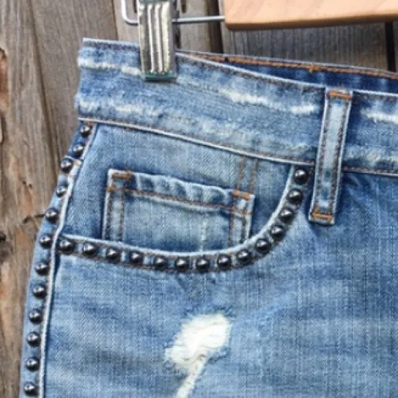 NWT Rails Austin Studs Jean Short Medium Vintage Blue 27