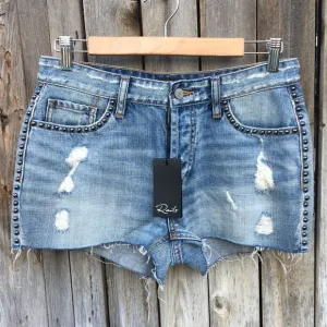 NWT Rails Austin Studs Jean Short Medium Vintage Blue 27