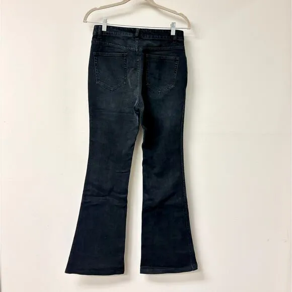 NWT Something Navy High Waisted Denim Bootcut Jeans Washed Black Women's Size 4