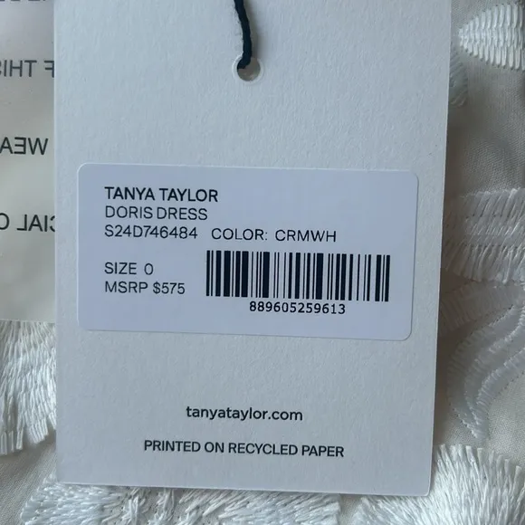 NWT TANYA TAYLOR DORIS DRESS $575 current season