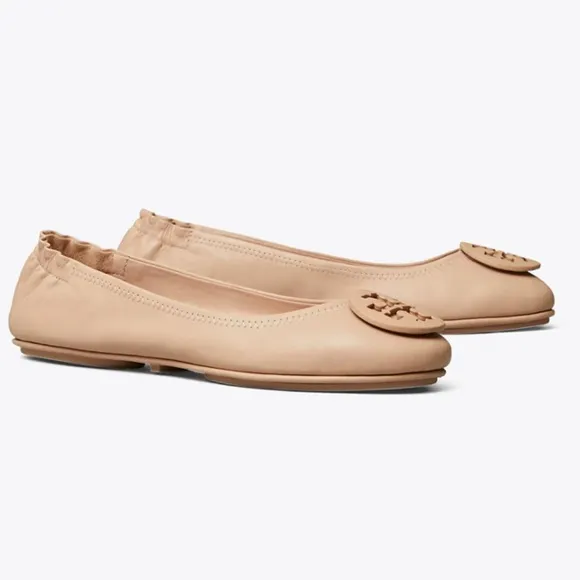 NWT Tory Burch Minnie Travel Flats in Goan Sand