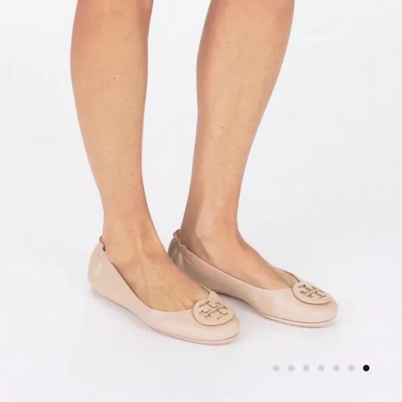NWT Tory Burch Minnie Travel Flats in Goan Sand