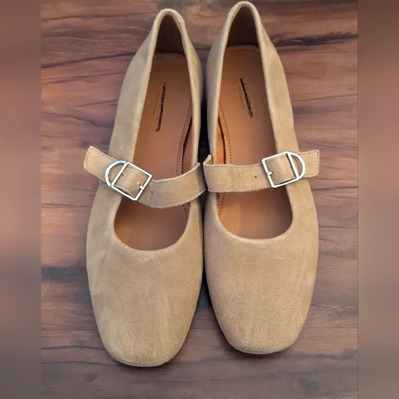 NWT Vagabond Jolin Mary Jane Flats in Nougat Light Brown Suede