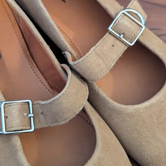 NWT Vagabond Jolin Mary Jane Flats in Nougat Light Brown Suede