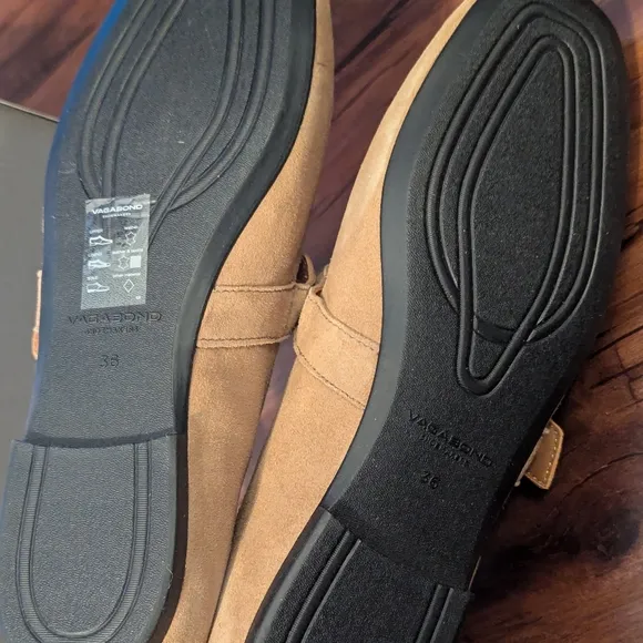 NWT Vagabond Jolin Mary Jane Flats in Nougat Light Brown Suede