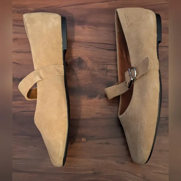 NWT Vagabond Jolin Mary Jane Flats in Nougat Light Brown Suede