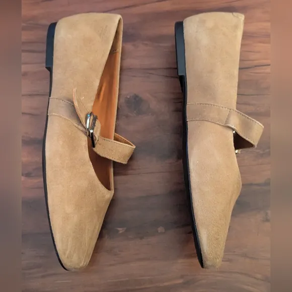 NWT Vagabond Jolin Mary Jane Flats in Nougat Light Brown Suede