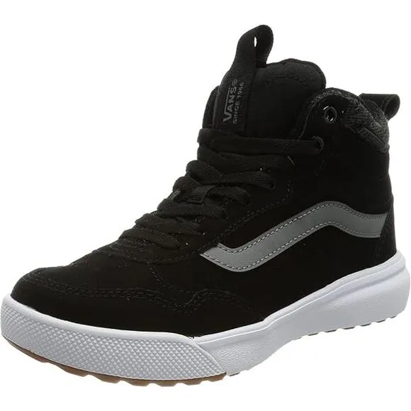 NWT Vans Women's Range High Top Sneaker Boots,Black/Pewter-Size 8