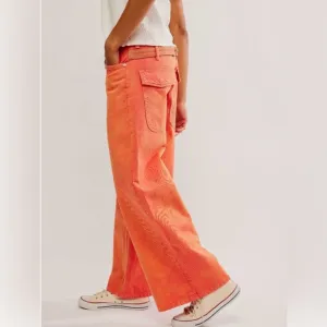 NWT We the Free • Free People Waterfalls Baggy Wide Leg Denim