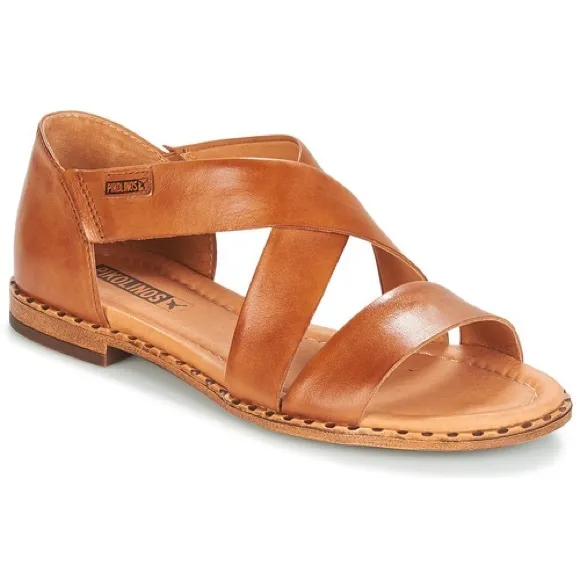 NWT🎉Women's Pikolinos Algar Cross Strap Brandy Leather Sandals Size 39