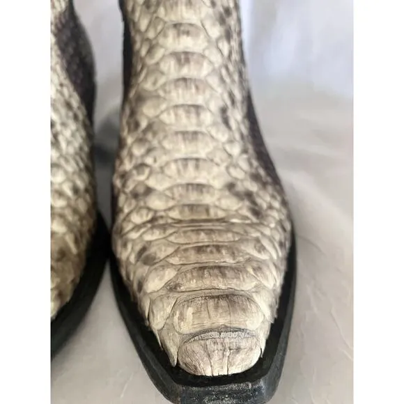 Old Gringo Python Ankle Boots Women’s 8 Leather Pointy Toe Snake Cowboy Western