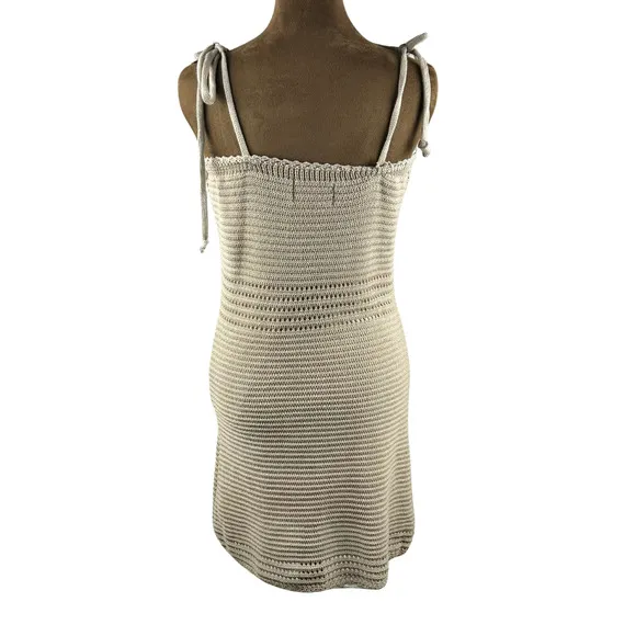 Olive   Oak Tan Knit Midi Dress – Button Front &amp; Tie Straps, NWT, Size M