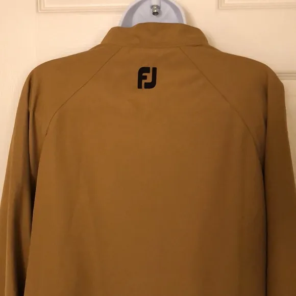 Olive Tan Pullover Crewneck Jacket