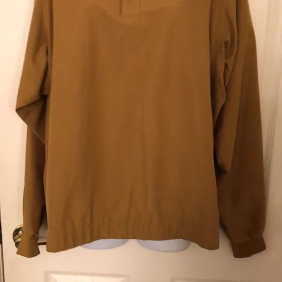 Olive Tan Pullover Crewneck Jacket