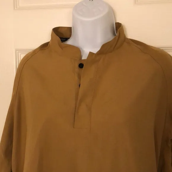 Olive Tan Pullover Crewneck Jacket