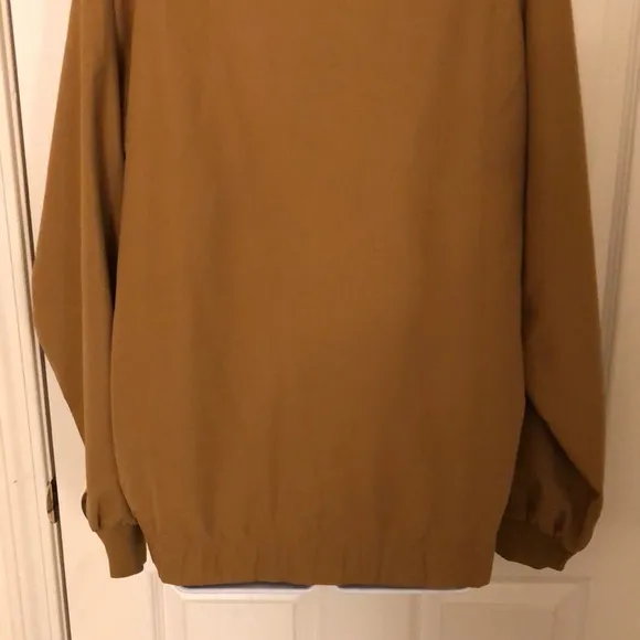 Olive Tan Pullover Crewneck Jacket