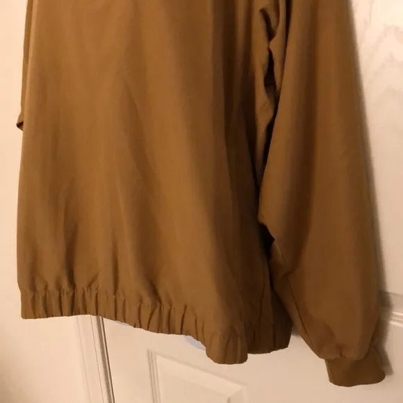 Olive Tan Pullover Crewneck Jacket