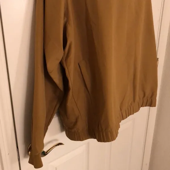 Olive Tan Pullover Crewneck Jacket