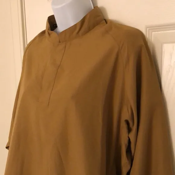 Olive Tan Pullover Crewneck Jacket