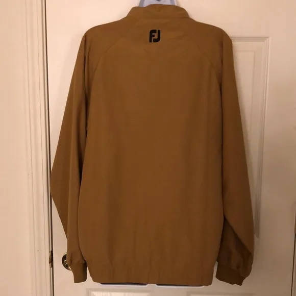 Olive Tan Pullover Crewneck Jacket