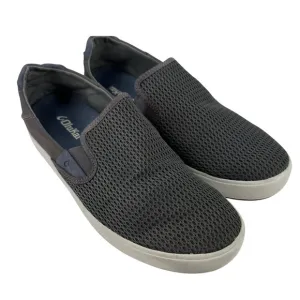 OluKai Lae'Ahi Slip On Shoes Mesh Comfort Casual Loafers Gray Mens 10.5