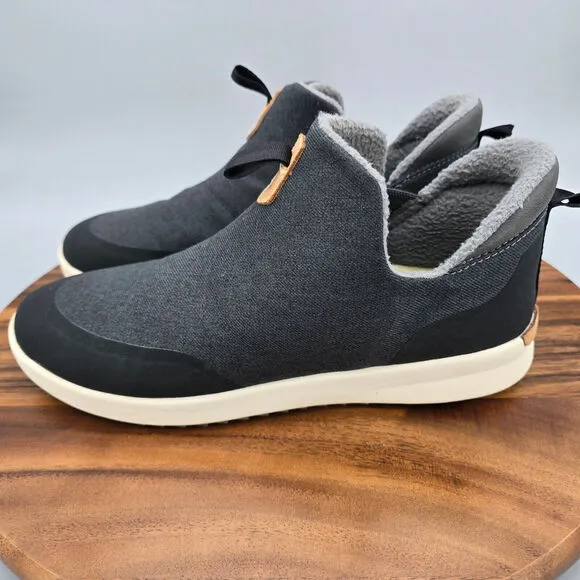 Olukai Lipoa Boots Women's 10 Dark Shadow Blue Gray Fleece Lined Ankle Booties