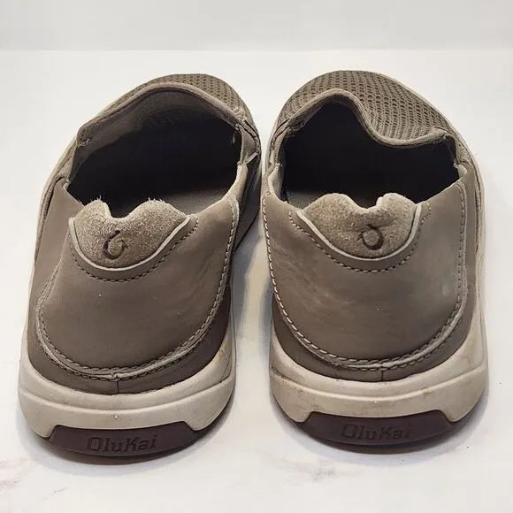 Olukai Men Lae Ahi Tan Mesh Slip On Loafer Sneaker Casual Shoes Size 9.5 Comfort