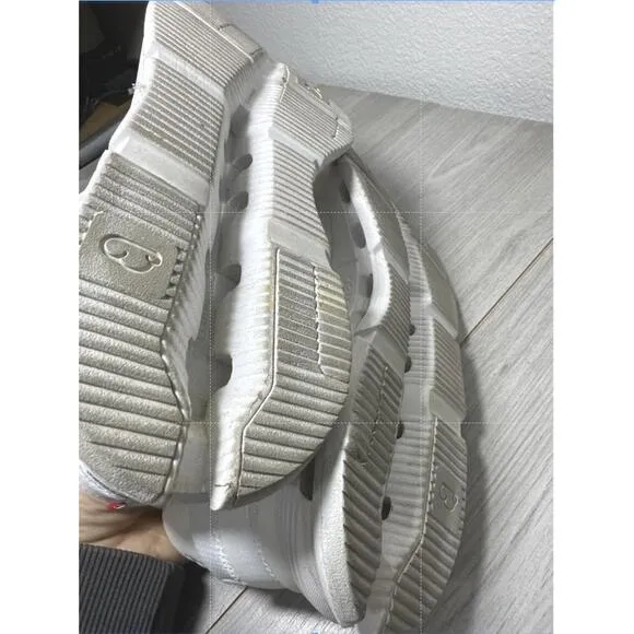 On Running Cloudnova Lace Up Sneaker Women Reflective Gym Cushion Mesh All White