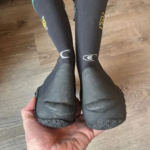 O'Neill FX-5 Firewall 5mm Dive Surfing Zipper Neoprene Black Booties Mens 10