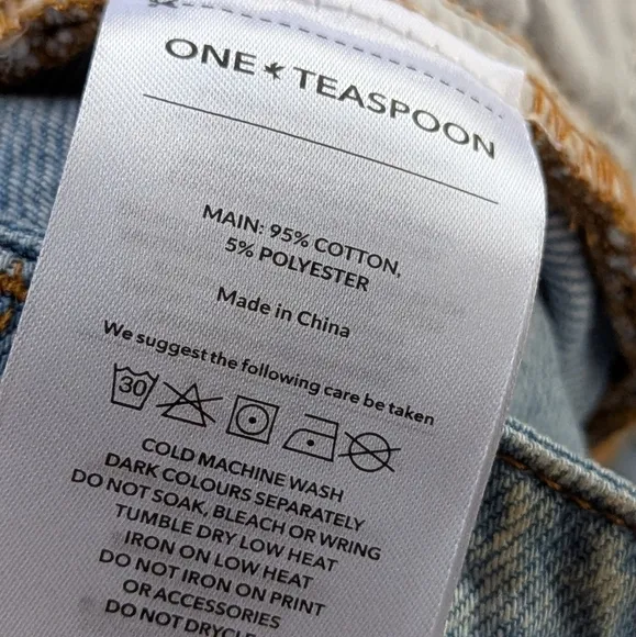 OneTeaspoon X Free People Saints Boyfriend Jeans Women's Sz 31 NWT Dirty Kansas