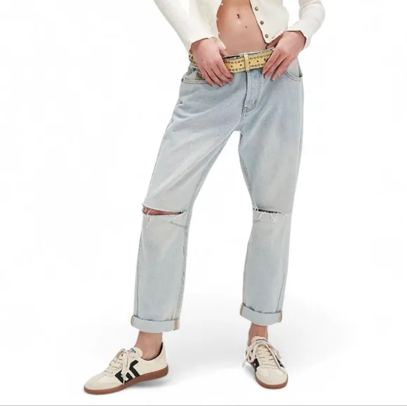 OneTeaspoon X Free People Saints Boyfriend Jeans Women's Sz 31 NWT Dirty Kansas