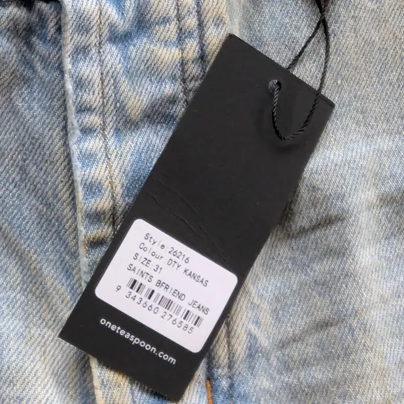 OneTeaspoon X Free People Saints Boyfriend Jeans Women's Sz 31 NWT Dirty Kansas