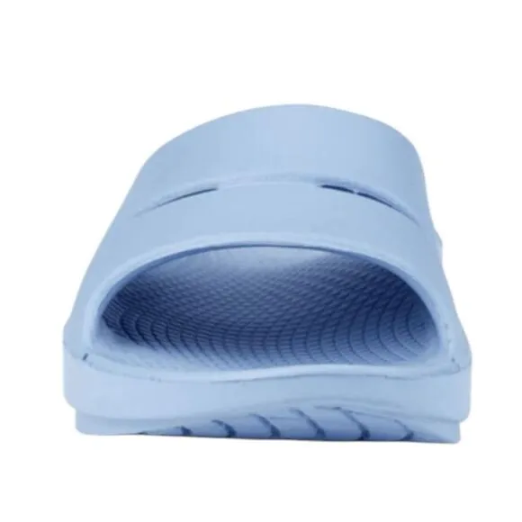 OOFOS OOahh Slide Sandal Neptune Blue Recovery Slip-On Comfort M8/W10