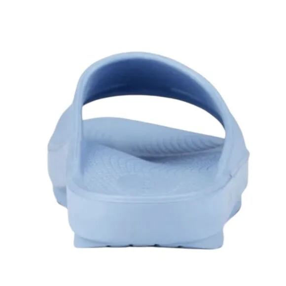 OOFOS OOahh Slide Sandal Neptune Blue Recovery Slip-On Comfort M8/W10