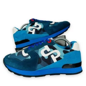 OPP France Lace-up Paint Sneakers &quot;Blue Camo&quot; Men's 8.5 Women's 10