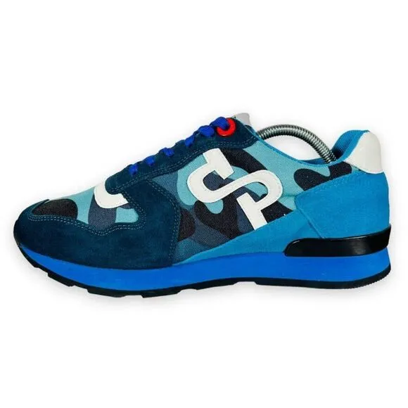 OPP France Lace-up Paint Sneakers &quot;Blue Camo&quot; Men's 8.5 Women's 10
