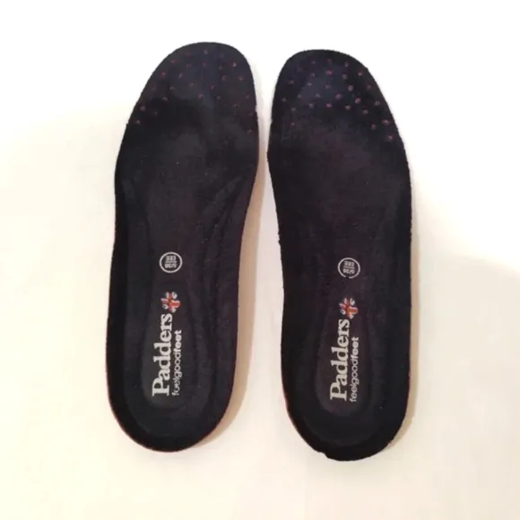 Padders Leather Mary Jane Pewter Poem US 7 EEE Wide (UK 5, EU 38) Padded Insoles